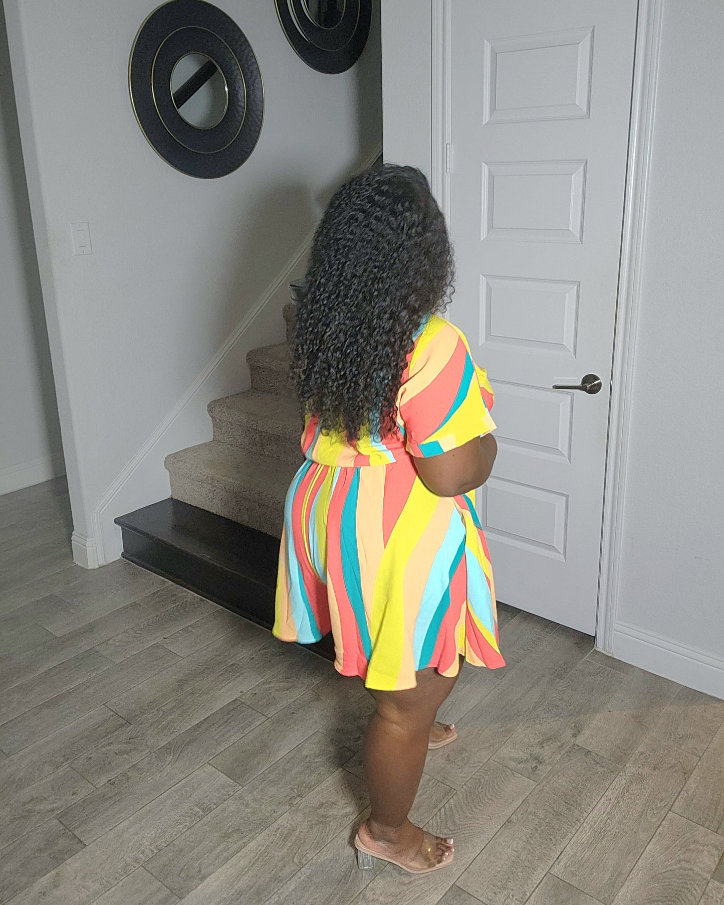 Artsy (Blue Striped or Coral Striped) | Romper