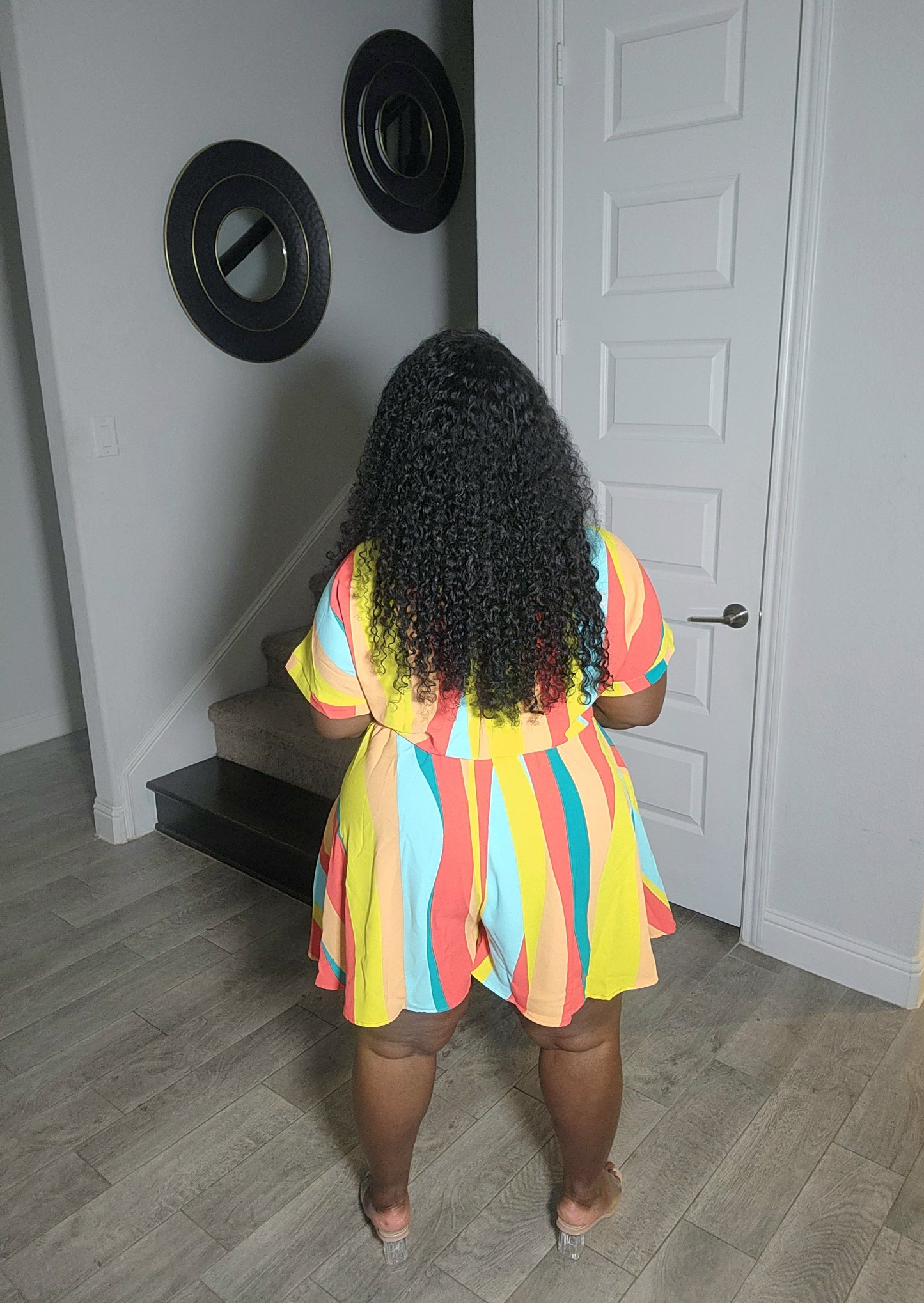 Artsy (Blue Striped or Coral Striped) | Romper