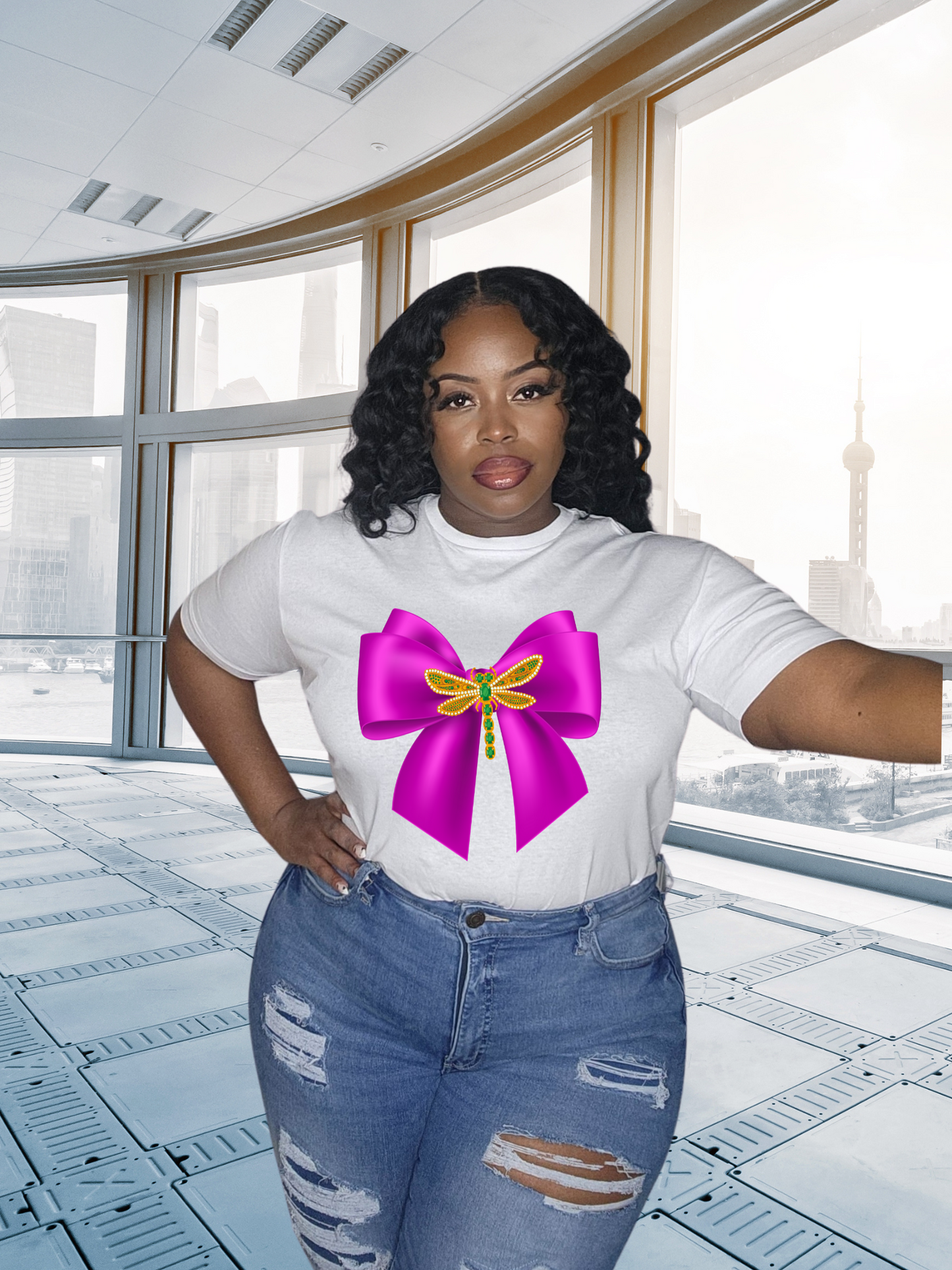 Pretty Bow (Pink) | T-Shirt