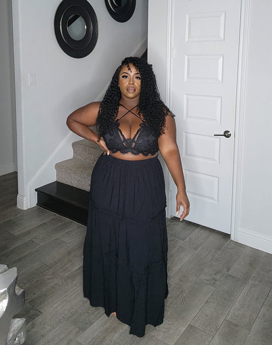 Zena (Black) | Skirt Set