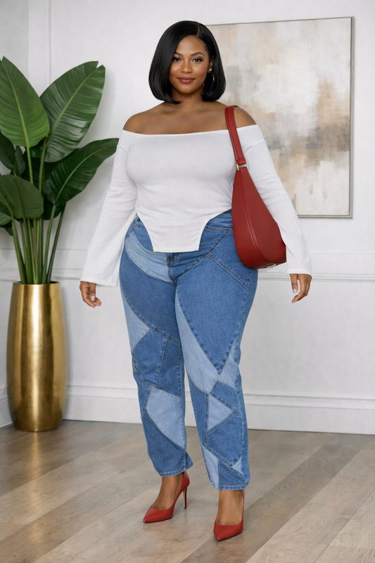 Patchwork | Wide Leg Jeans