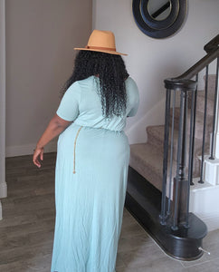 Breezy-DUSTY GREEN| Maxi Dress