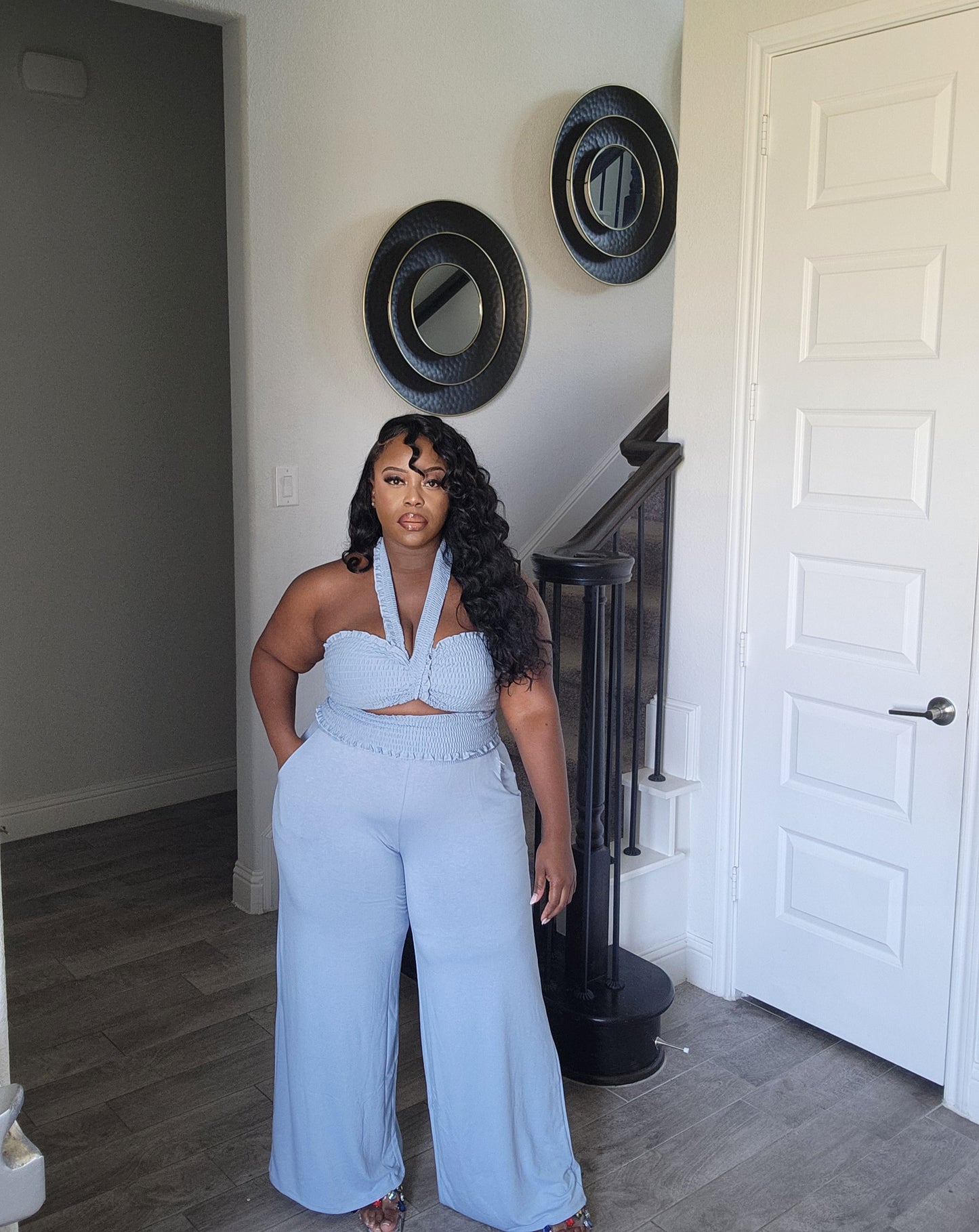 Bombshell (Ash Blue) | Pants Set