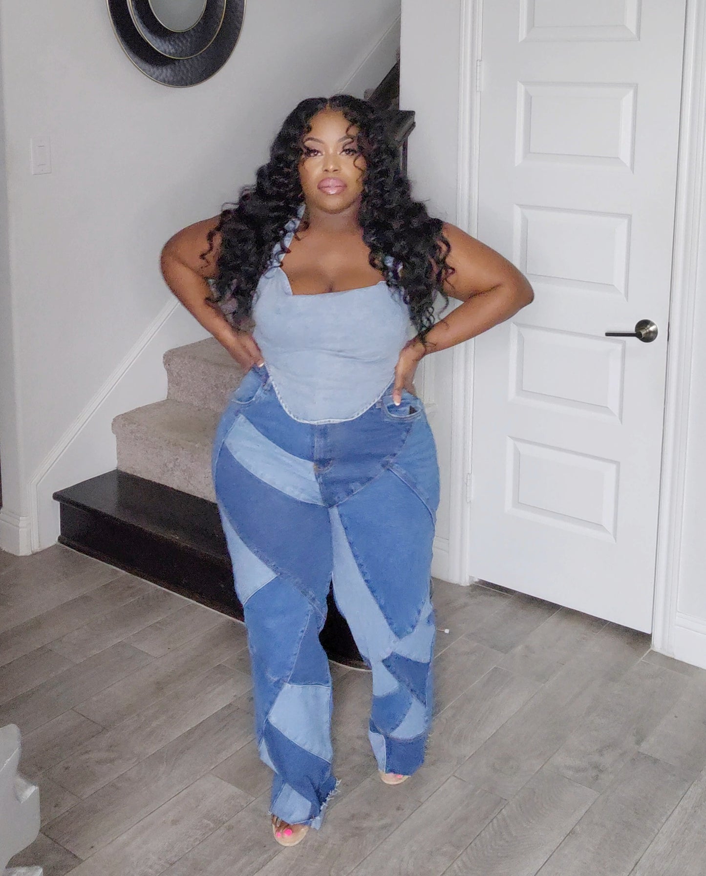 Patchwork | Wide Leg Jeans