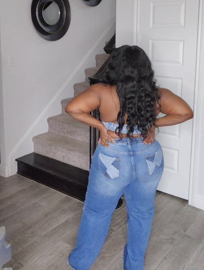 Patchwork | Wide Leg Jeans