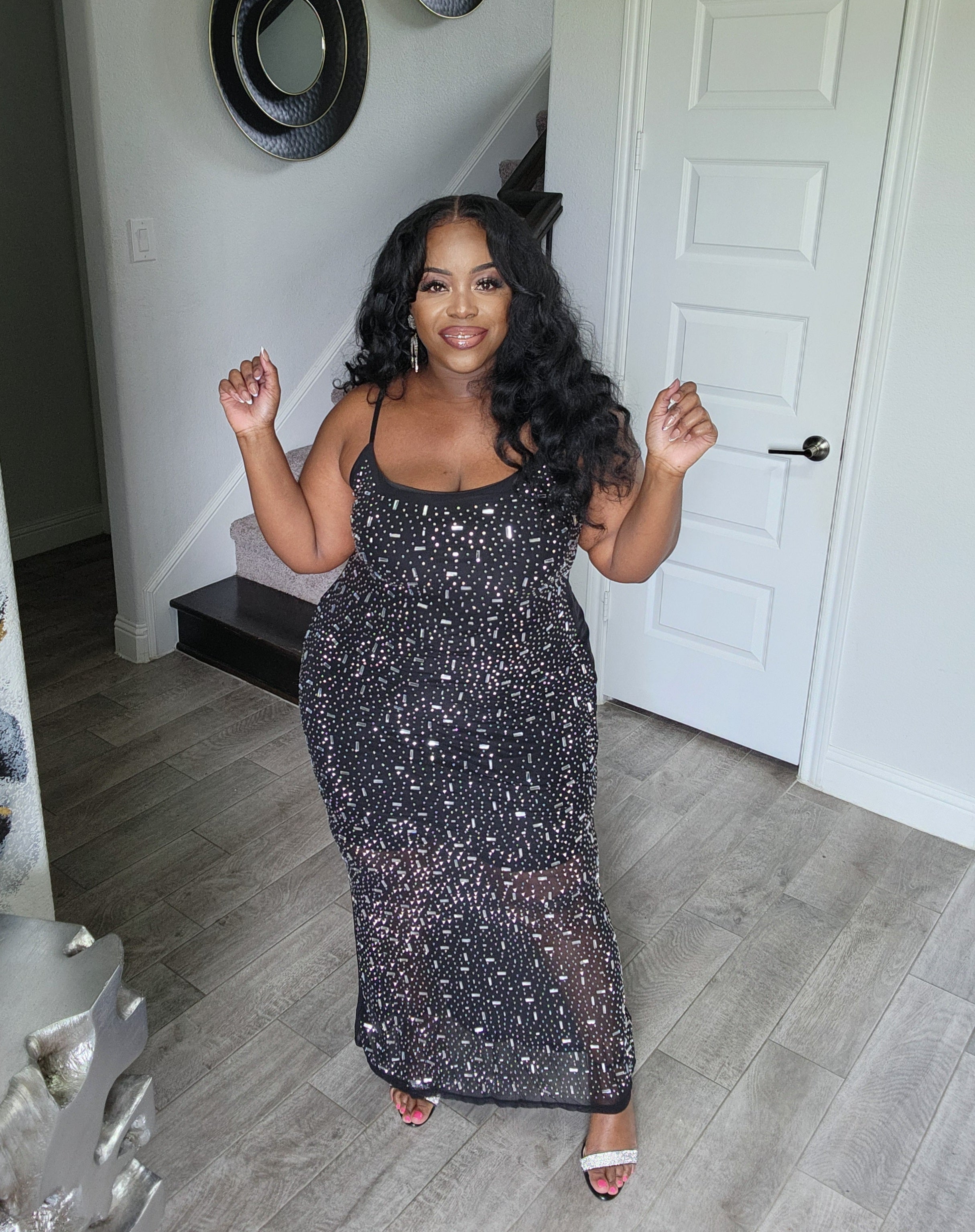 Black Pop | Beaded Dress