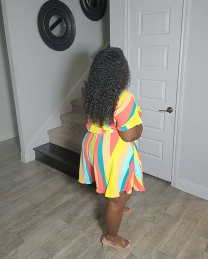 Artsy (Blue Striped or Coral Striped) | Romper