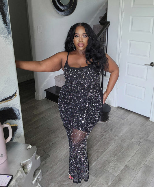 Black Pop | Beaded Dress