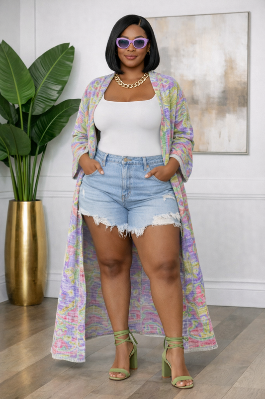 Truth Is (Purple) | Long Cardigan