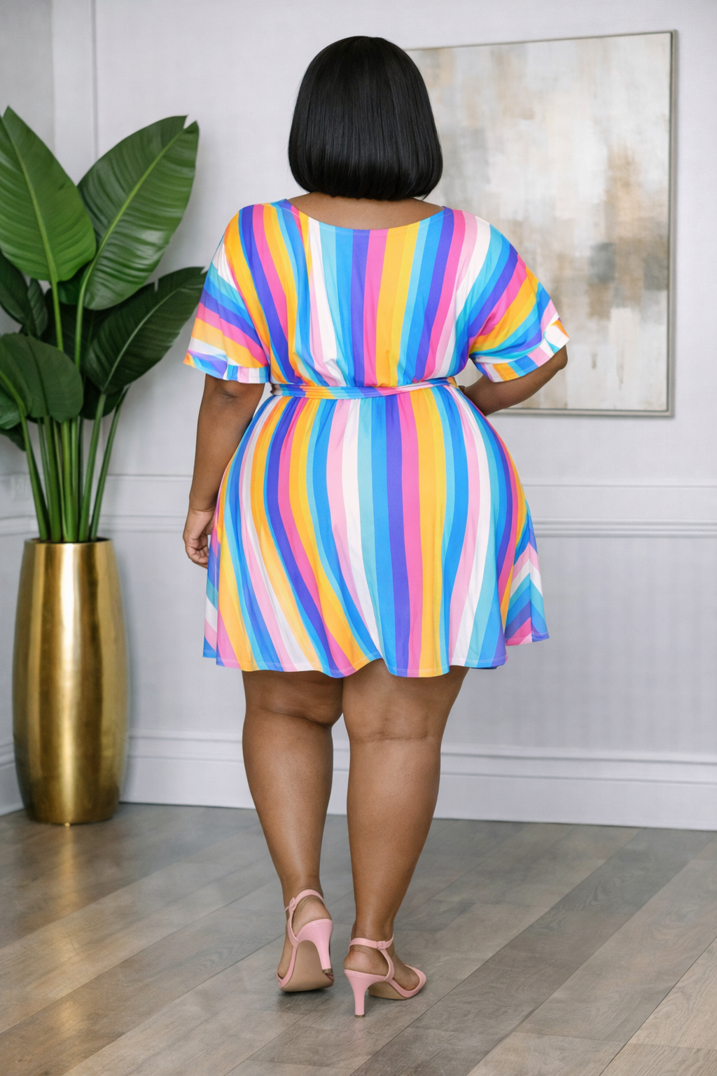 Artsy (Blue Striped or Coral Striped) | Romper