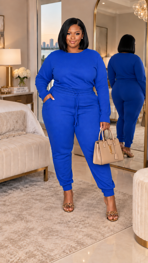 Best of Me - Custom Cut Square-Cut 2-Piece Jogger Set